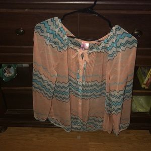 Dolled Up  see through long sleeve top